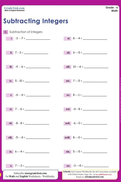 Subtracting Integers Subtracting Integers Subtraction Subtracting