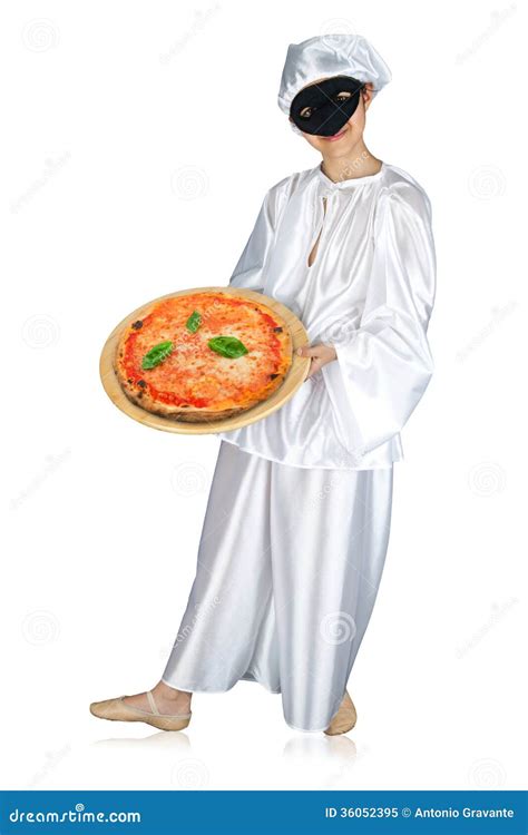 Pulcinella Et Pizza Image Stock Image Du Naples Fond