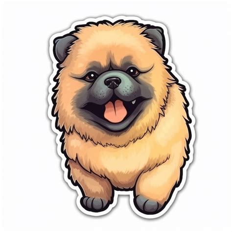 Premium Ai Image A Close Up Of A Dog Sticker With A Dogs Face