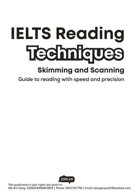 SOLUTION Zim Ielts Reading Techniques Skimming And Scanning Va Ielts