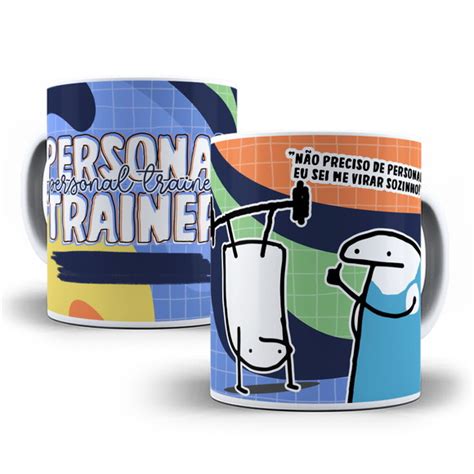 Caneca Personalizada Personal Trainer Flork Profissões 37 Elo7