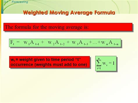 Calculating Weighted Moving Average Orianaviera