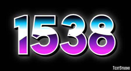 1538 Text Effect and Logo Design Number
