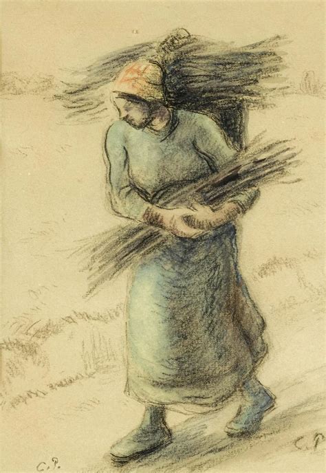 Pissarro Femme Portant Un Fagot Pastel Private Collection Flickr