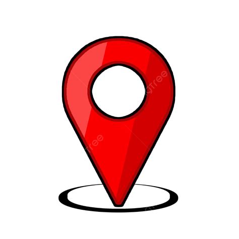 Pin Map Location Icon Logo Symbol Vector Design Transparent Background