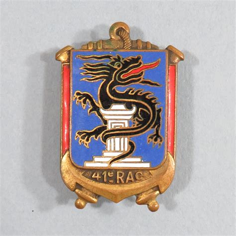 INSIGNE MILITAIRE 41 ème REGIMENT D ARTILLERIE COLONIALE RAC