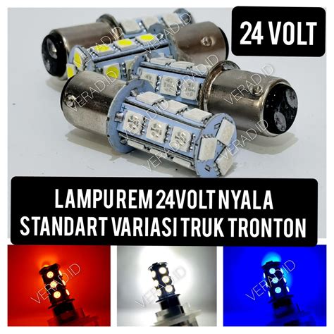 Jual LAMPU REM BAYONET 18 MATA 2 KAKI 1157 STANDART 24 VOLT HARGA PER