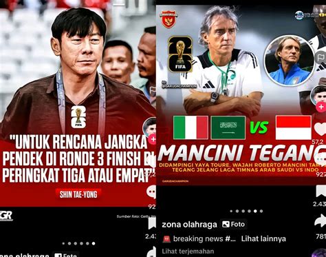 Pesan STY Kepada Roberto Mancini Jangan Tegang Indonesia Target