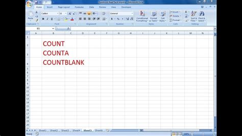 Microsoft Excel Count Counta Countblank Functions In