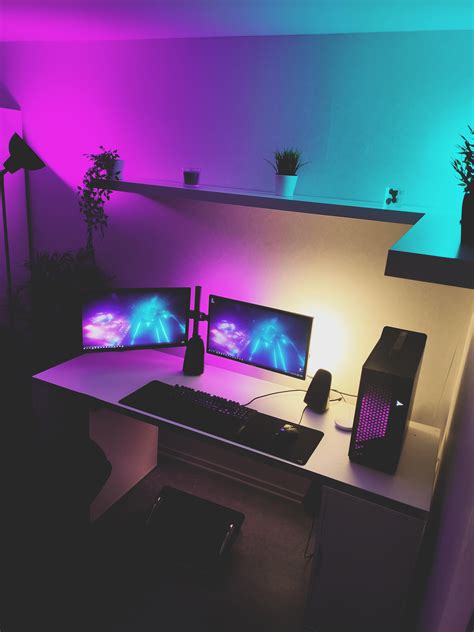 Gaming Room Desk Setup