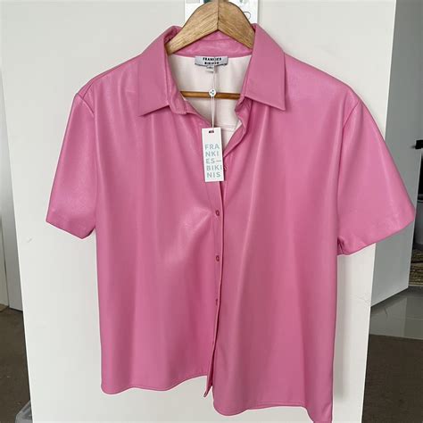 Frankies Bikini Brand New Vegan Leather Top Hot Pink Depop