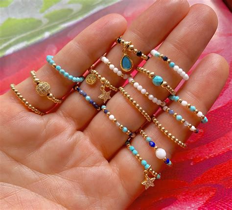 Stretch Rings Diy Beaded Rings Beaded Jewelry Diy Birthday Jewelry