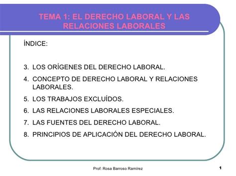 Ud 1 El Derecho Laboral Y Las Relaciones Laborales