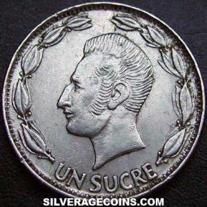 Ecuadorian Sucre Silver Age Coins