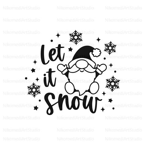 Let It Snow Svg Merry Christmas Svg Winter Svg Snow Svg Christmas