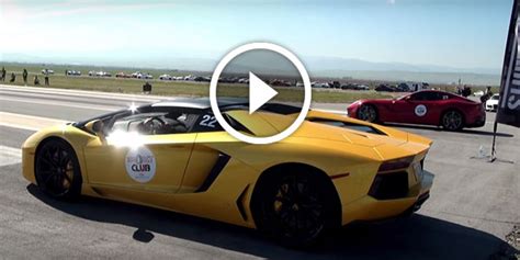 Ferrari F12 Berlinetta VS. Lamborghini Aventador LP700-4 RACING ON AN ...