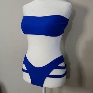 Zaful Swim Nwot Zaful Strappy Bandeau Bikini Poshmark