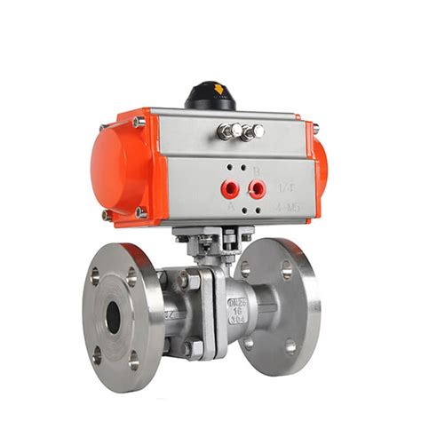 Pn Flanged Ball Valve With Double Effect Pneumatic Actuator Segnonrg