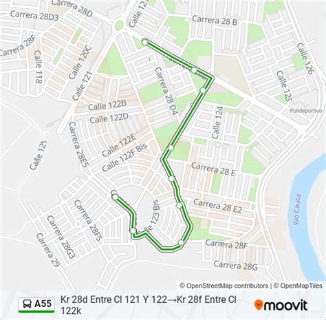 Ruta A Horarios Paradas Y Mapas Kr D Entre Cl Y Kr F