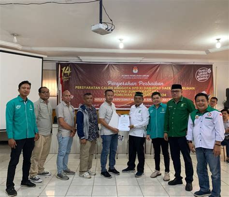 Berkas Perbaikan Syarat Administrasi Bacaleg PKB Sumut Diterima KPU