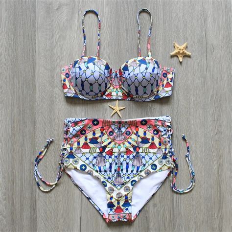 Bikini Set 2018 Sexy Sport Bikini High Waist Swimwear Women Bandage