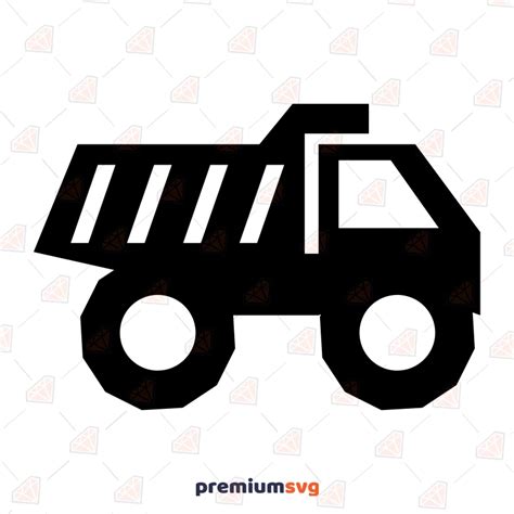 Dump Truck SVG Silhouette, Clipart File | PremiumSVG