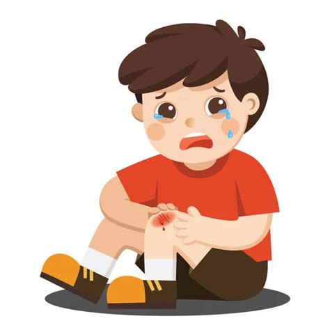 Niño herido imágenes de stock de arte vectorial Depositphotos