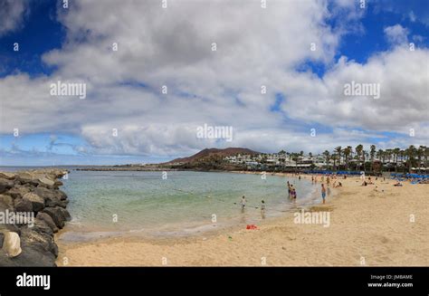 The Playa Flamingo beach in Lanzarote Stock Photo - Alamy