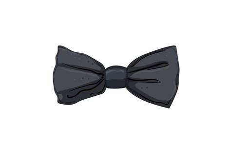 Black Bow Tie Cartoon Vector