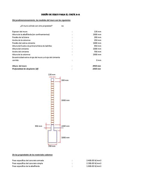 Memoria De Calculo De Muro Perimetral Fundación Ingeniería Tecnología De La Construcción