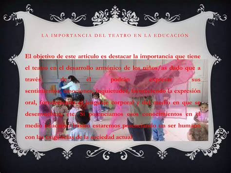 La Importancia Del Teatro En La Educación Ppt Descarga Gratuita