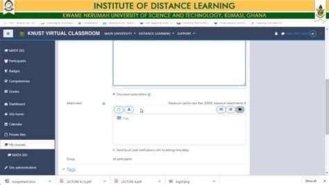 How To Upload An Assignment To The Knust Virtual Classroom Youtube