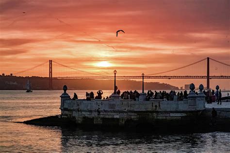 Tagus river at Sunset Photograph by Carlos Caetano - Fine Art America