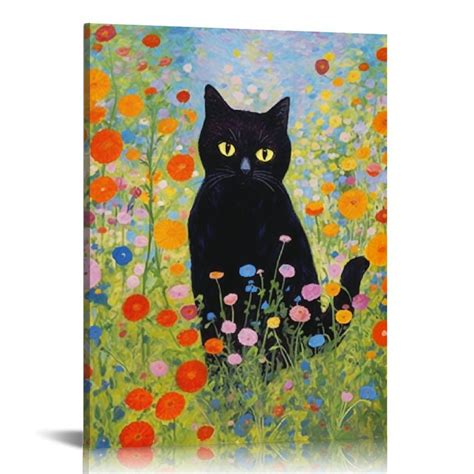 Nawypu Canvas Wall Art Gustav Klimt Canvas Art Cat Wall Boho Wall