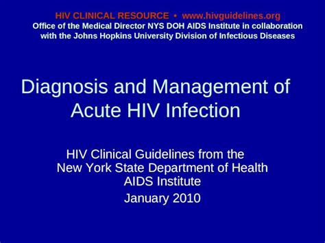 (PPT) Diagnosis and Management of Acute HIV Infection - DOKUMEN.TIPS