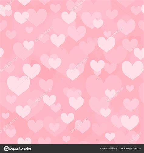 Seamless Pink Hearts Texture Heart Shape Simple Background Vector