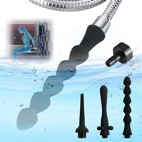 Shower Enema System Vaginal Anal Cleaner Silica Colon Douche Nozzle Wi Electronic Pro