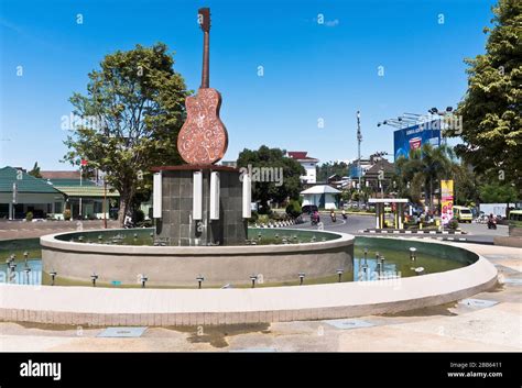 dh Pattimura Park Asia AMBON MALUKU INDONESIA Indonesian City of music Guitar statue fountain ...