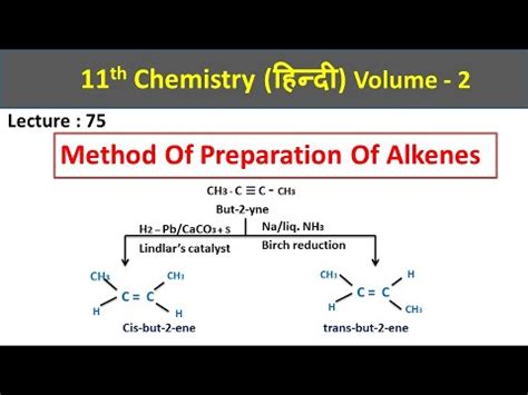 Method Of Preparation Of Alkenes Hindi Class 11 Chemistry YouTube