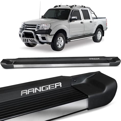 Estribo Lateral Ranger CD 1998 A 2012 Preto Fosco Personalizado