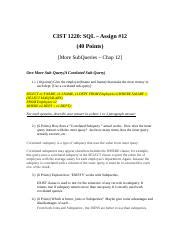 Assign Docx Cist Sql Assign Points More