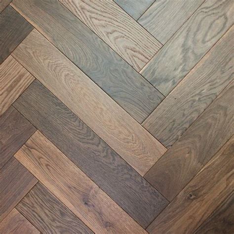 Herringbone Dark Smoked Oak Elka Flooring