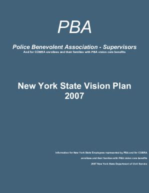 Fillable Online PBA New York State Vision Plan Fax Email Print