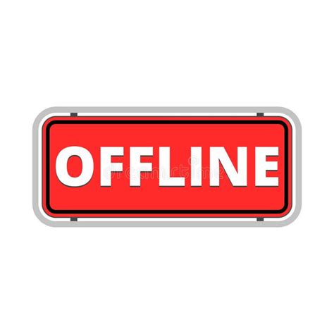 Offline Sign Icon Button Stock Vector Illustration Of Right 177785601