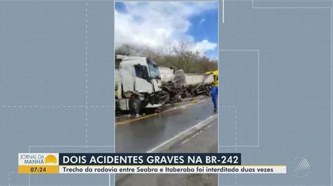 Motorista de carreta é carbonizado após bater em semi reboque na BR 242