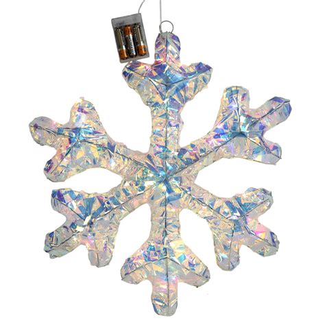 Iridescent Led Snowflake Decoration