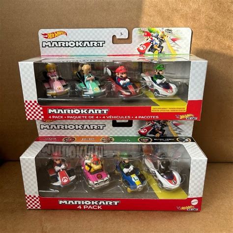 Carro Tema Clássico Mario Hot Wheels GBG25 Mario Yoshi Luigi Brinquedo Modelo para Meninos