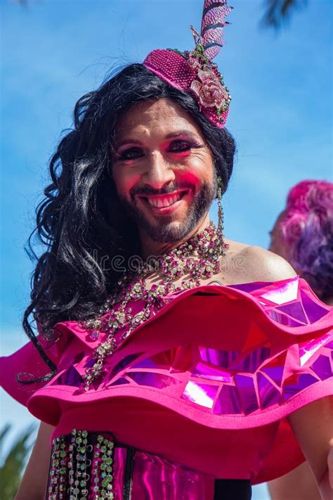 Pride Of The Lesbian Gay Bisexual And Transgender People In The Streets Of Sitges Spain On