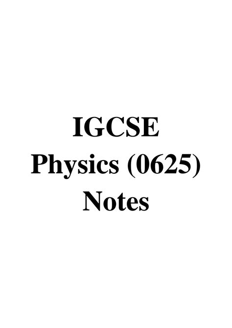 Igcse Physics Notes Pdf Google Drive