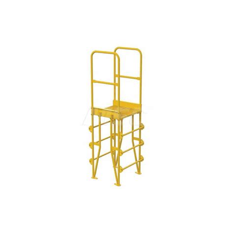 Vestil Steel Crossover Vertical Rolling Ladder Platform Step